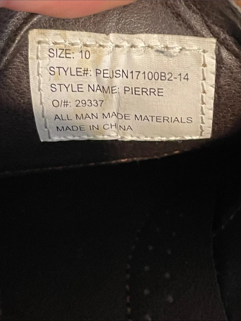 Perry Ellis Men's Tan Brown Leather Derby Shoes “Pierre”